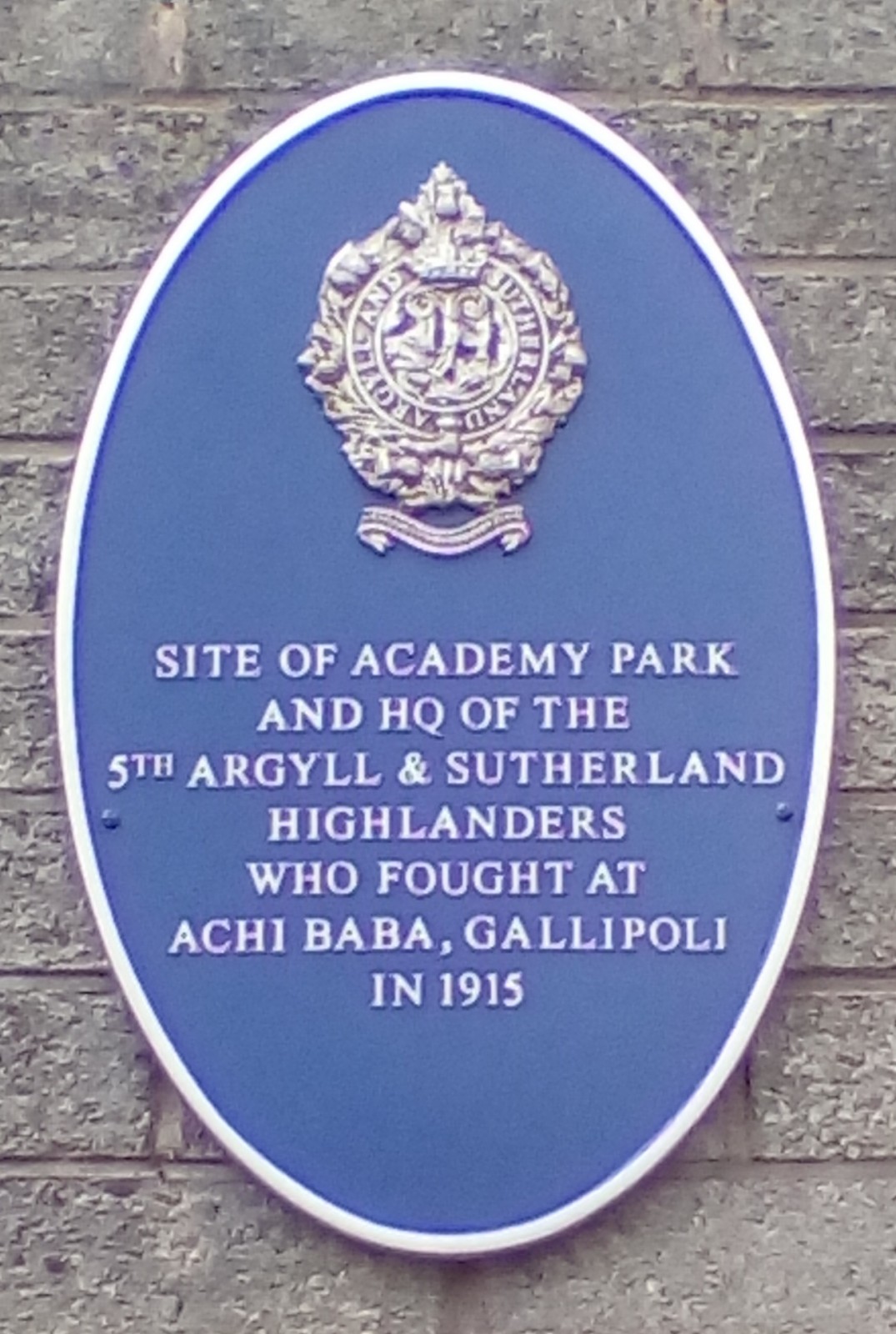 Plaque Argyll & Sutherland