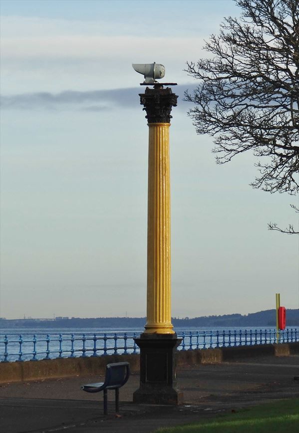 Navigation Column –Cast Iron Navigation Light relocated here 1860 from Steamboat Quay  ( Customhouse Quay )1810  - Esplanade, Greenock