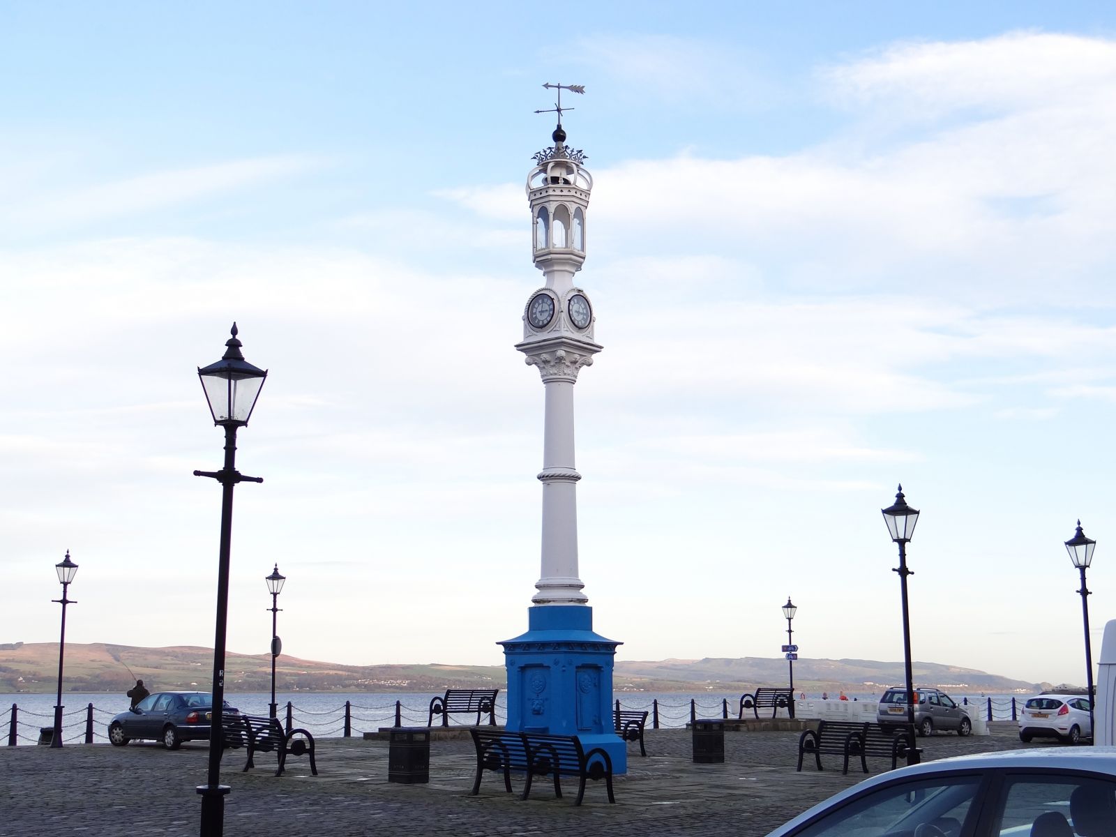 The Beacon – Customhouse Square  - Designed William Clark - Built by Rankin and Blackmore, Eagle Foundry, Baker Street. 1868 A working beacon from the weather vane on top to the mail box at base
