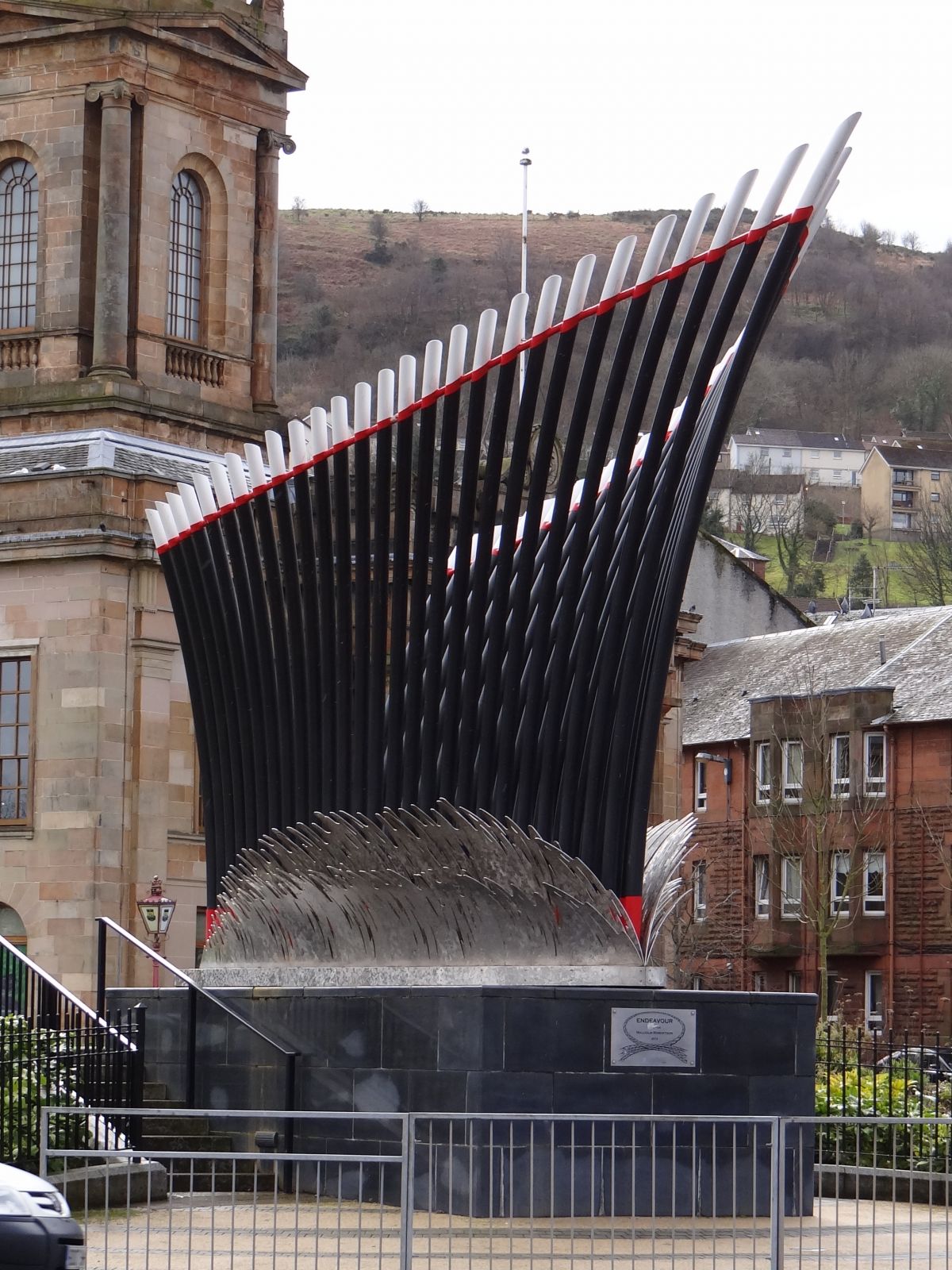 Endeavour  - Sculter  Malcolm Robertson 2012  Inspired by Cunard Liners built on Clyde.