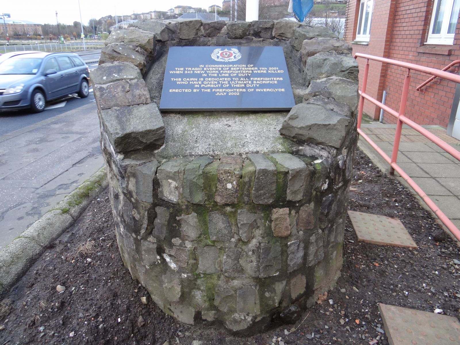 Fire Station Cairn– Built by members of fire and rescue staff to remember the Twin Towers disaster in New York 2001