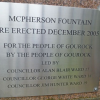 McPherson Fountain plaque
